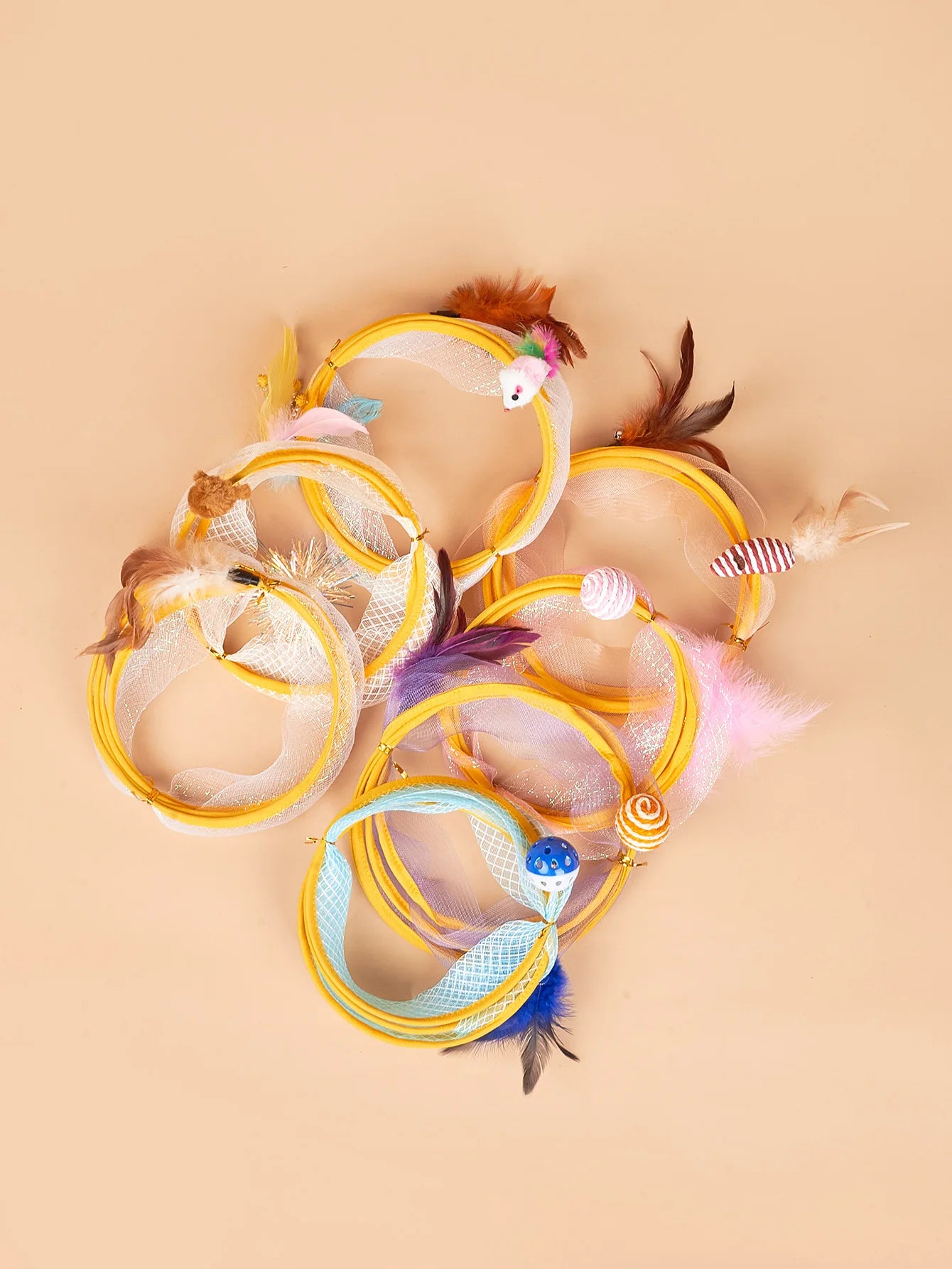 S Type Cats Tunnel Spring Toy Folded Cat Tunnel