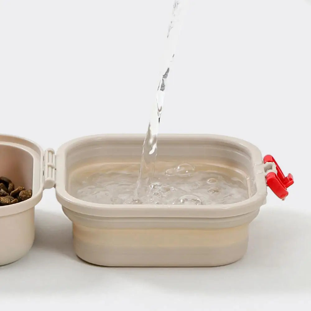 Travel Dog Water Food Bowl Folding Puppy Feeder