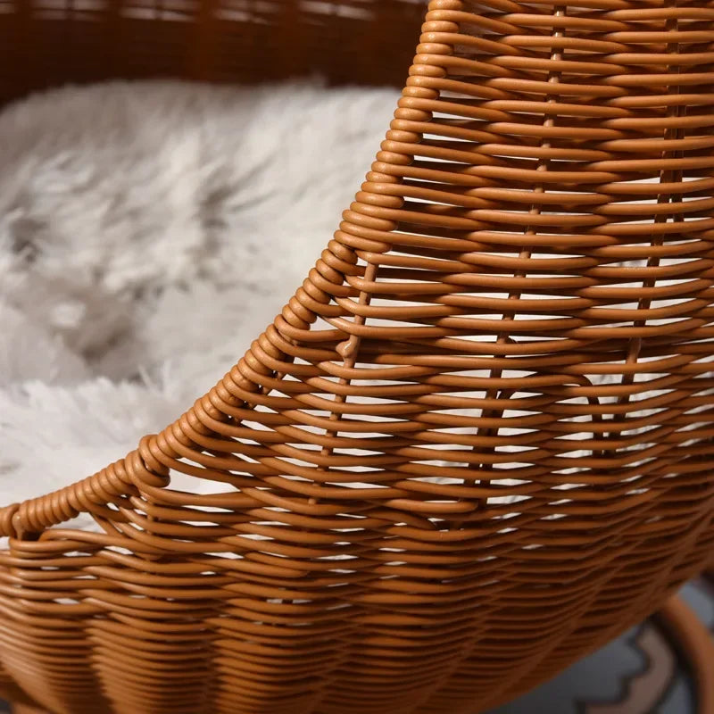 Rattan Cat Nest and Cat Cage Washable Cat Hanging